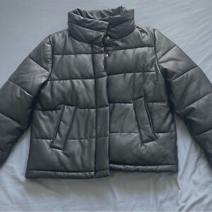 7 For All Mankind Quilted Black Puffer Jacket